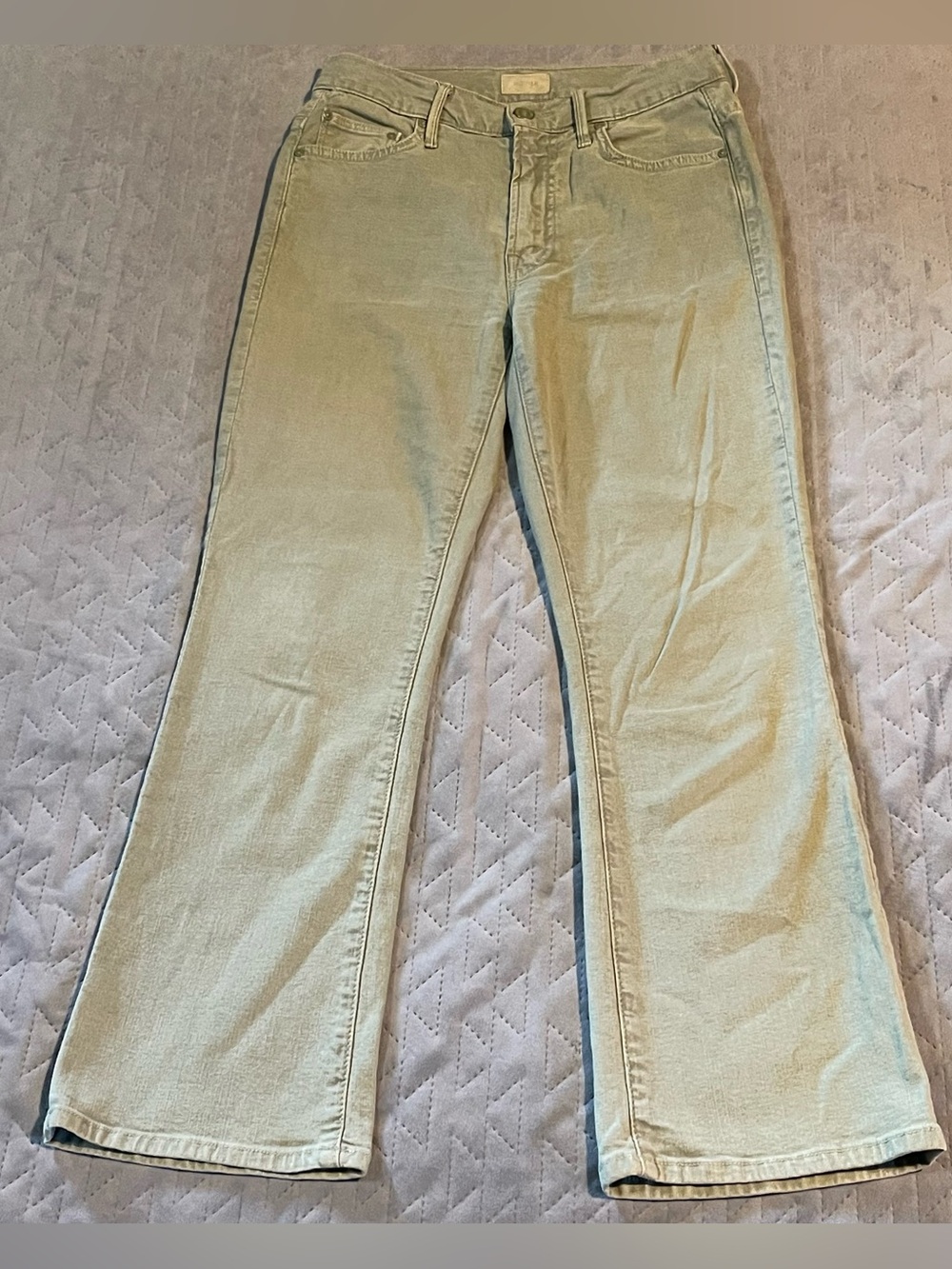 Mother Insider Crop So Far Gone jeans pre-owned condition military green